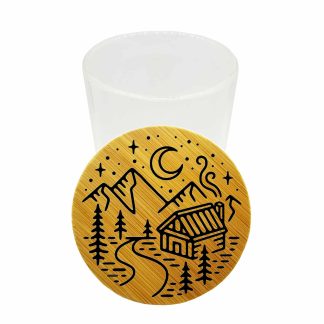 Cabin River Herb Jar Airtight Storage – 200ml Cannabis Container Bamboo Lid