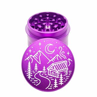 Cabin River Purple Aluminum Weed Grinder – Portable 4 Piece