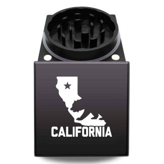 Cali Bear USA Built Large Square Weed Grinder – Premium 2pc Herb Crusher