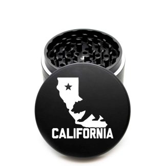 USA Made The Puck® Grinder: Cali Bear – Premium 90mm Black Herb Grinder