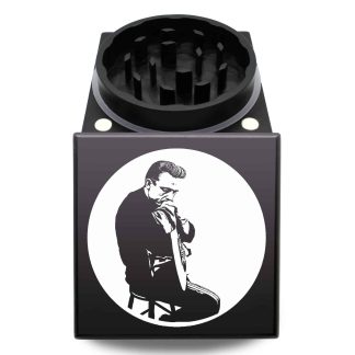 Johnny Cash 1 USA Built Square Weed Grinder – Premium 65mm Herb Crusher
