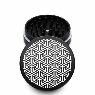 USA Made The Puck® Grinder: Cubic, Black, 3.500 inch [90mm], 2 Piece