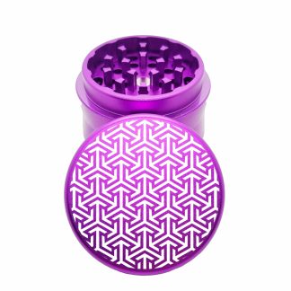 Cubic Purple Pocket Weed Grinder – Compact Metal Grinder