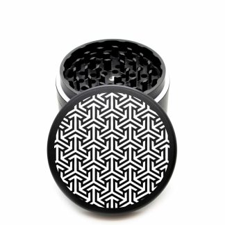 USA Made The Puck® Grinder: Cubic – Large 90mm Black Weed Grinder