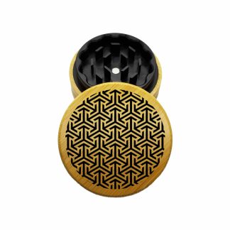 USA Made The Puck® Hybrid™ Grinder: Cubic – 2.75" Wooden Weed Grinder | 2PC