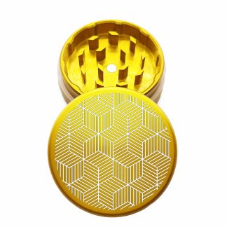 USA Made: Cubic V2, The Puck® Grinder, Gen II, Gold, 63mm, 2-Piece
