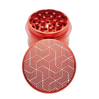 Cubic V2 Red Compact Weed Grinder – Best Mini Herb Grinder