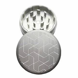 USA Made: Cubic V2, The Puck® Grinder, Gen II, Silver, 63mm, 2-Piece