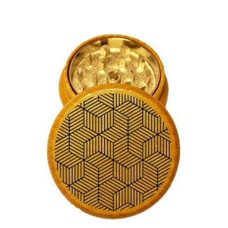 Cubic V2 Mini Wooden Weed Grinder – Pocket Herb Grinder