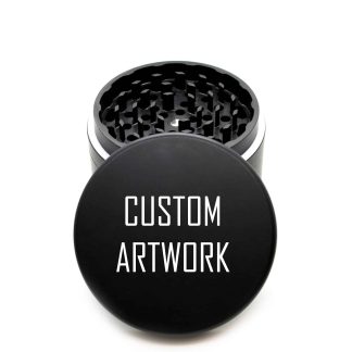 USA Made The Puck® Grinder: Custom Design – Large 90mm Black Cannabis Grinder