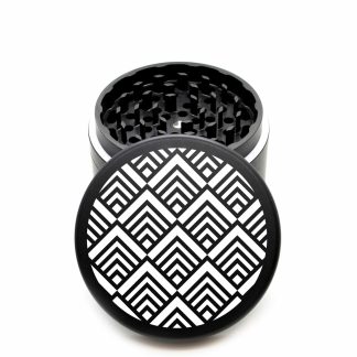 USA Made The Puck® Grinder: Energy Mandala – 90mm Black Metal Weed Crusher