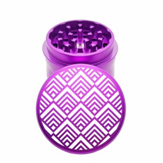 Best Mini Weed Grinder Energy Mandala Purple – 2" 4 Piece Metal Herb Grinder