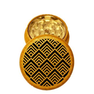 Energy Mandala Mini Wood Herb Grinder – Compact Two Piece Grinder