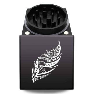 Umpqua Feather Mandala USA Built Cubed Weed Grinder – Smooth Grinding Dual Piece Herb Crusher