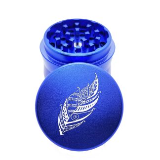 Feather Blue Pocket Herb Grinder – #1 Aluminum Grinder