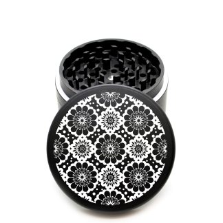 USA Made The Puck® Grinder: Flowers – Large 90mm Black Herb Grinder
