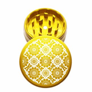USA Made: Flowers, The Puck® Grinder, Gen II, Gold, 63mm, 2-Piece