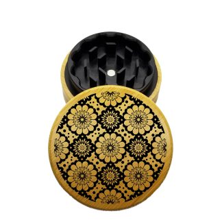 USA Made The Puck® Hybrid™ Grinder: Flowers – 70mm Wood Top Herb Grinder – 2PC Grinder