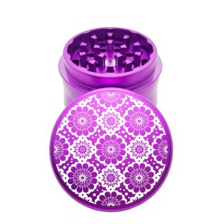 Flowers Purple Mini Aluminum Grinder – Small Herb Grinder