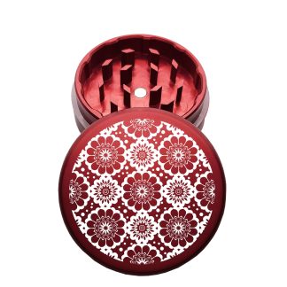 USA Made: Flowers, The Puck® Grinder, Gen II, Red, 63mm, 2-Piece