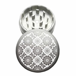 USA Made: Flowers, The Puck® Grinder, Gen II, Silver, 63mm, 2-Piece