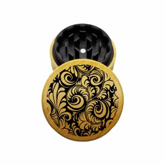 USA Made The Puck® Hybrid™ Grinder: FOMC – 70mm Wood Top Herb Grinder – 2PC