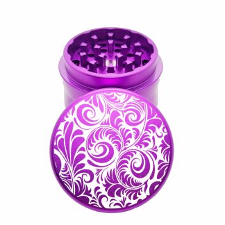 FOMC Purple Compact Aluminum Weed Grinder – Mini Crusher