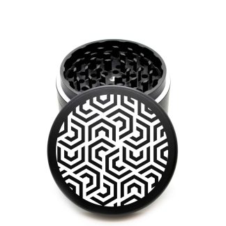 USA Made The Puck® Grinder: Hexomatic – 90mm Black CNC Weed Grinder