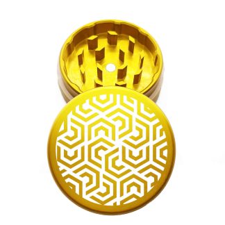 USA Made: Hexomatic, The Puck® Grinder, Gen II, Gold, 63mm, 2-Piece