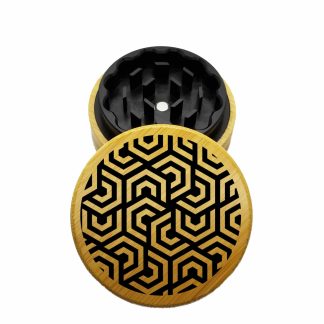 USA Made The Puck® Hybrid™ Grinder: Hexomatic – 2.75" Wooden Weed Grinder – Two Piece Setup