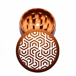 USA Made: Hexomatic, The Puck® Grinder, Gen II, Orange, 63mm, 2-Piece