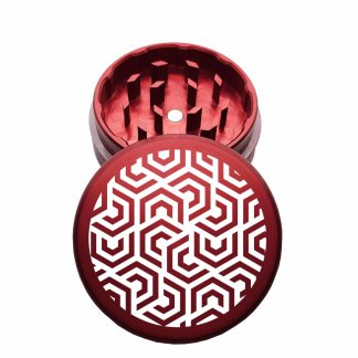 USA Made: Hexomatic, The Puck® Grinder, Gen II, Red, 63mm, 2-Piece