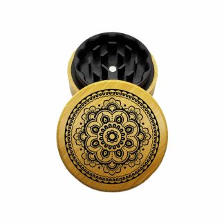 USA Made The Puck® Hybrid™ Grinder: Hibiscus – 2.75" Wooden Weed Grinder | 2-Piece