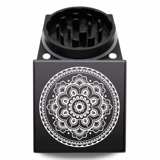 Hibiscus American Made Square Herb Grinder – Smooth Grinding Large Weed Mill