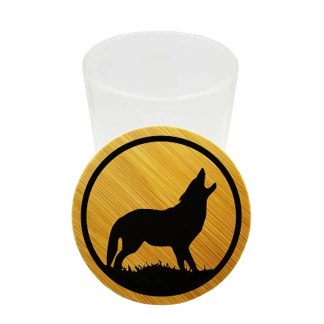 Howling Design Weed Storage Jar – Smell Proof Airtight Herb Container Bamboo Lid