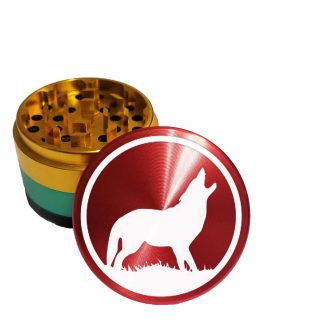 Howling Rasta Style 4 Part Herb Grinder – Best Kief Catcher Weed Grinder