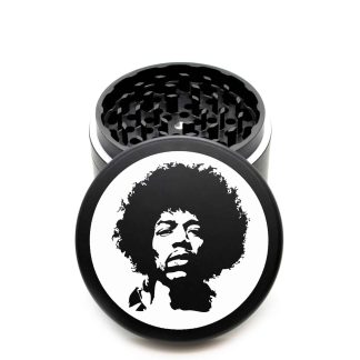 USA Made The Puck® Grinder: Jimmy Hendrix – 90mm Black Music Tribute Grinder