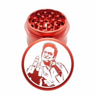 Johnny Cash 2 Red Mini Herb Grinder – Metal Weed Crusher