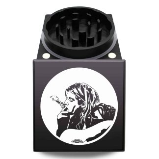 Kurt Cobain USA Crafted Square Weed Grinder – Heavy Duty Large Herb Crusher