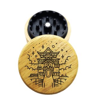 The Hybrid™ Mini Grinder: Kyoto – Wood Top Mini Weed Grinder 2.3" Herb Grinder