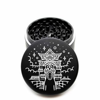 USA Made The Puck® Grinder: Kyoto – 90mm Black Aluminum Cannabis Grinder