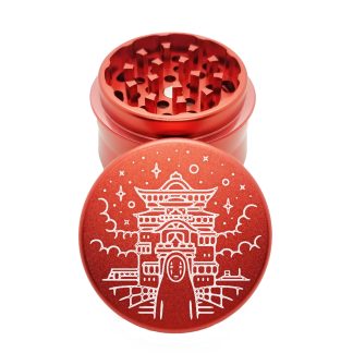 Kyoto Red Small Weed Grinder – Metal 4 Piece Crusher