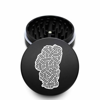 USA Made The Puck® Grinder: Lake Tahoe 3, Black, 3.500 inch [90mm], 2 Piece