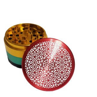 Loopy Mandala Rasta Color Aluminum Grinder – Top Rated Herb Grinding Tool