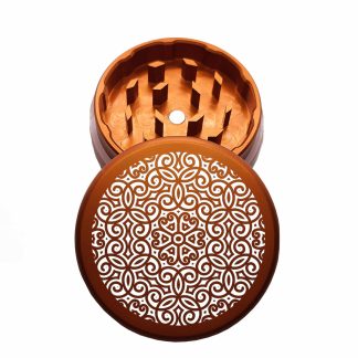 USA Made: Loopy Mandala, The Puck® Grinder, Gen II, Orange, 63mm, 2-Piece