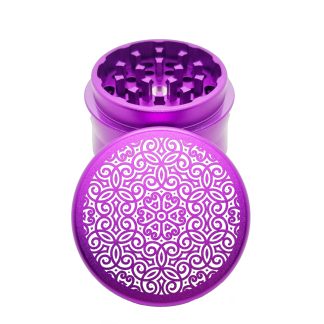 Loopy Mandala Purple Portable Weed Grinder – Mini Herb Crusher