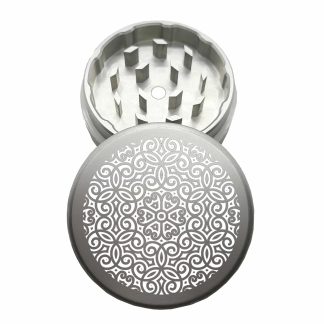 USA Made: Loopy Mandala, The Puck® Grinder, Gen II, Silver, 63mm, 2-Piece