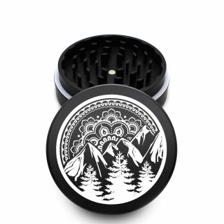 USA Made The Puck® Grinder: MTMD, Black, 3.500 inch [90mm], 2 Piece