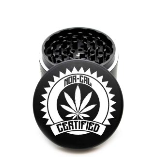 USA Made The Puck® Grinder: Nor Cal Cert – 90mm Black Premium Herb Grinder