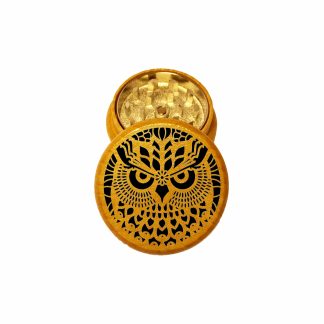 Owl Pocket Wooden Herb Grinder – 2 Piece Wood Grinder with Insert